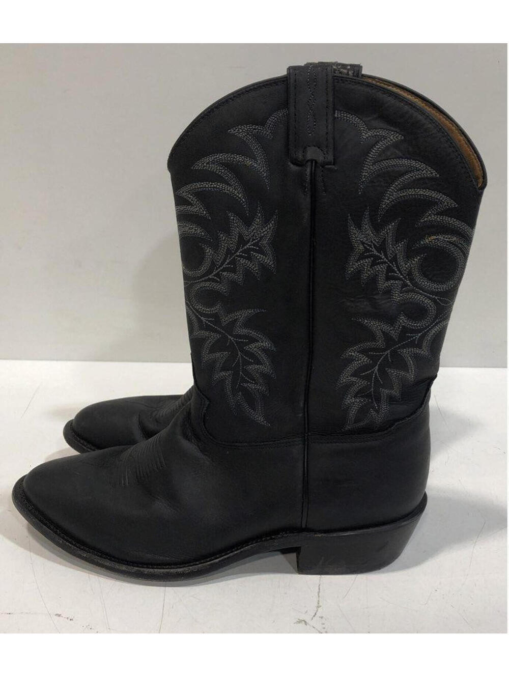 Tony Lama Segar Stallion 7900 Black Western Leather Cowboy Boots Men's 12 4E USA